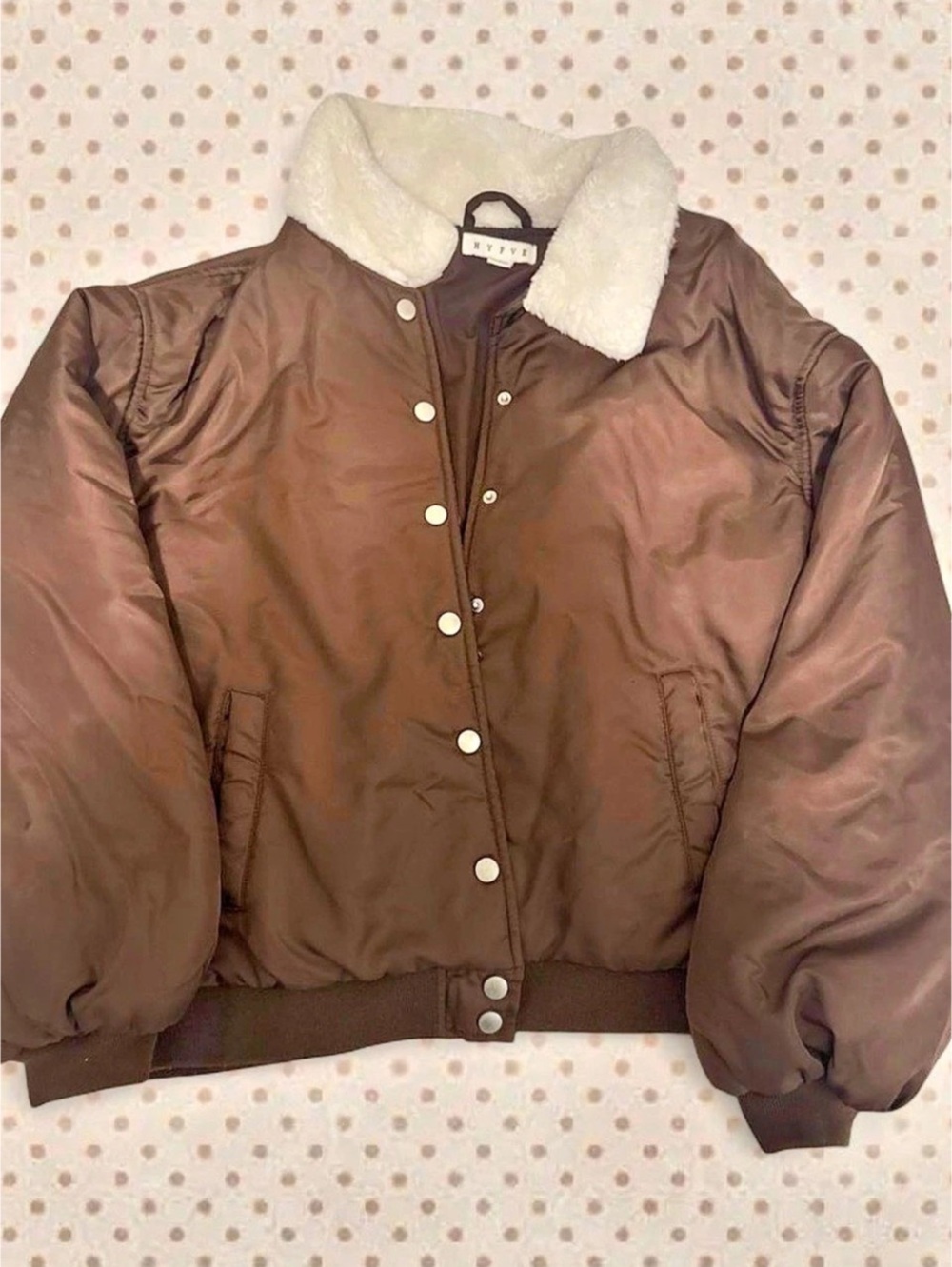 HYFVE Brown Sherpa Collar Puffer Size Small